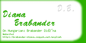 diana brabander business card